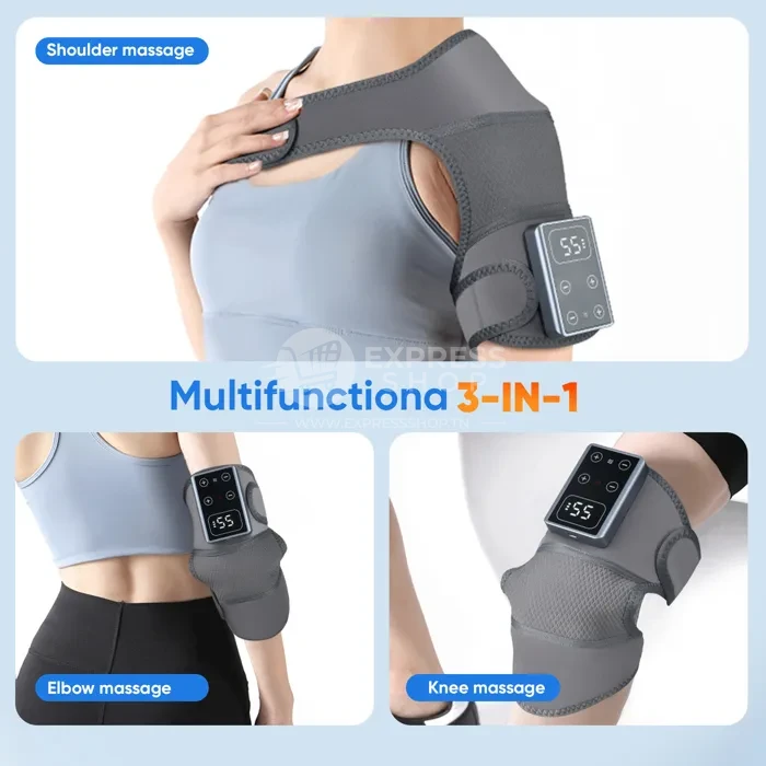 4en1 Masseur Intelligent Sans Fil  – Chauffant & Vibrant pour Soulager les Douleurs Articulaires