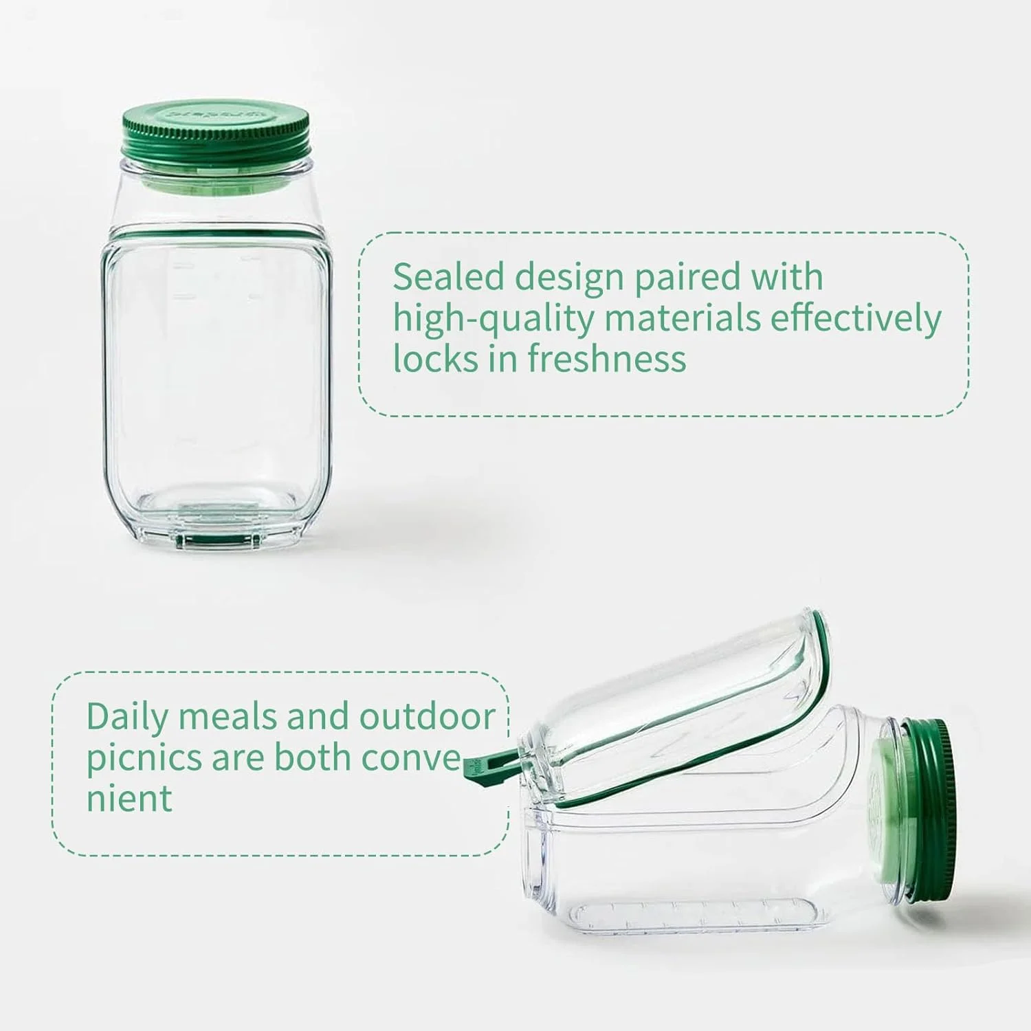 3en1 Lunch box fraîcheur pour repas sains et salades croustillantes