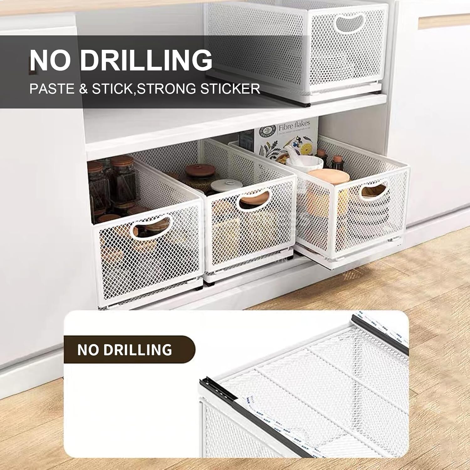 BNBR-5 – 4en1 Organisateur de Placard Coulissant Pliable acier inoxydable grande Capacité
