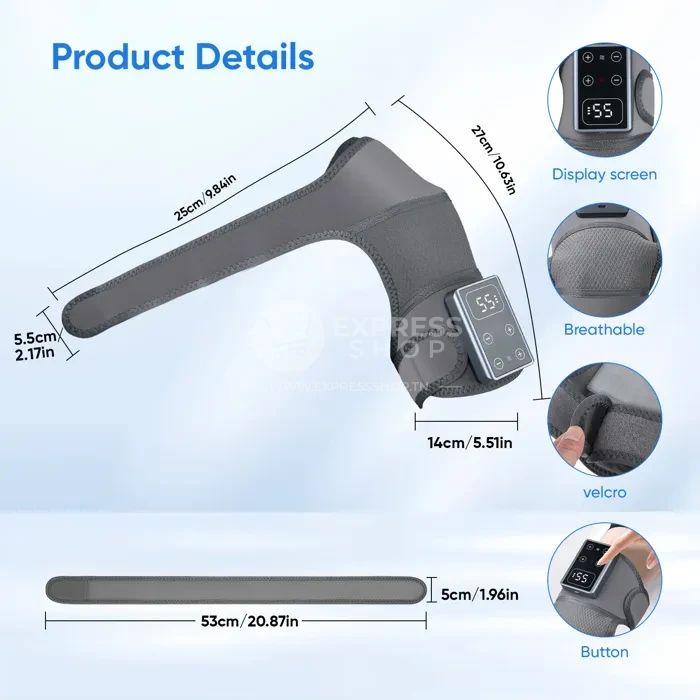 4en1 Masseur Intelligent Sans Fil  – Chauffant & Vibrant pour Soulager les Douleurs Articulaires