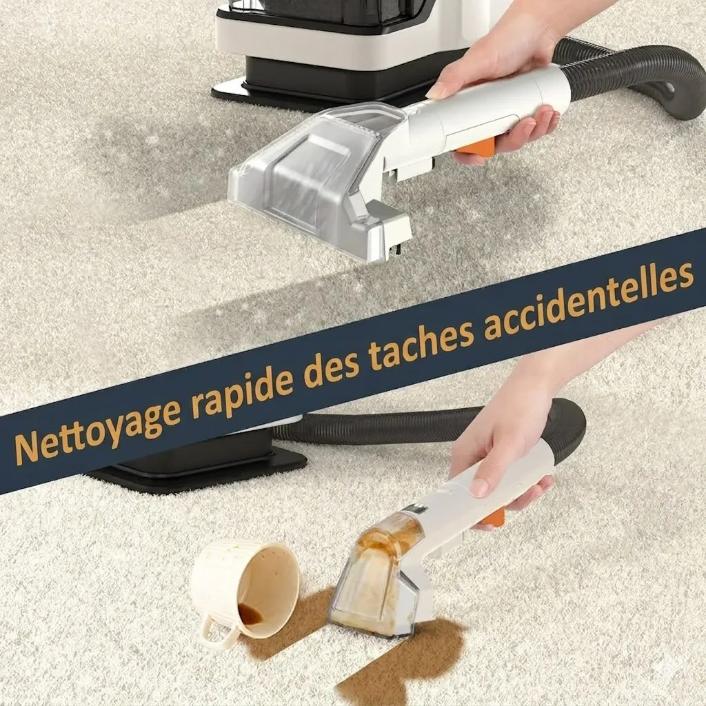 Blitz® - 5en1 Nettoyeur De Taches Portable Professionnel 750W Puissant, Silencieux Pour Canapés Tapis Et Voitures