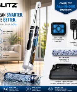 Blitz® 4en1 Aspirateur Intelligent Automatique Sans Fil Robot Laveur Sol Professionnel Puissant, Léger, Silencieux