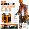 3en1 Ventilateur de taille portable rechargeable pour travailleurs et sportifs