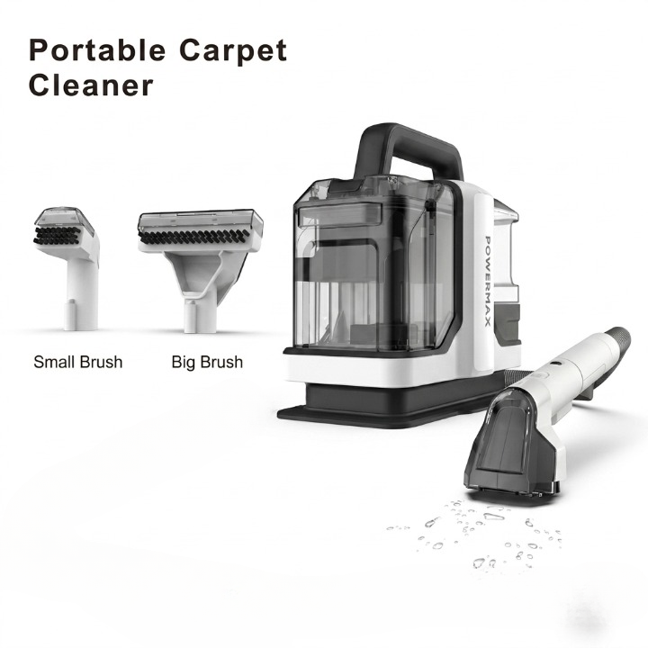 Blitz® - 5en1 Nettoyeur De Taches Portable Professionnel 750W Puissant, Silencieux Pour Canapés Tapis Et Voitures