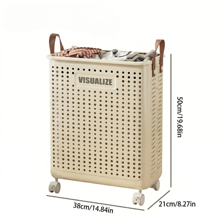 4en1 Panier à linge pliable avec roulettes multifonction rangement pratique maison