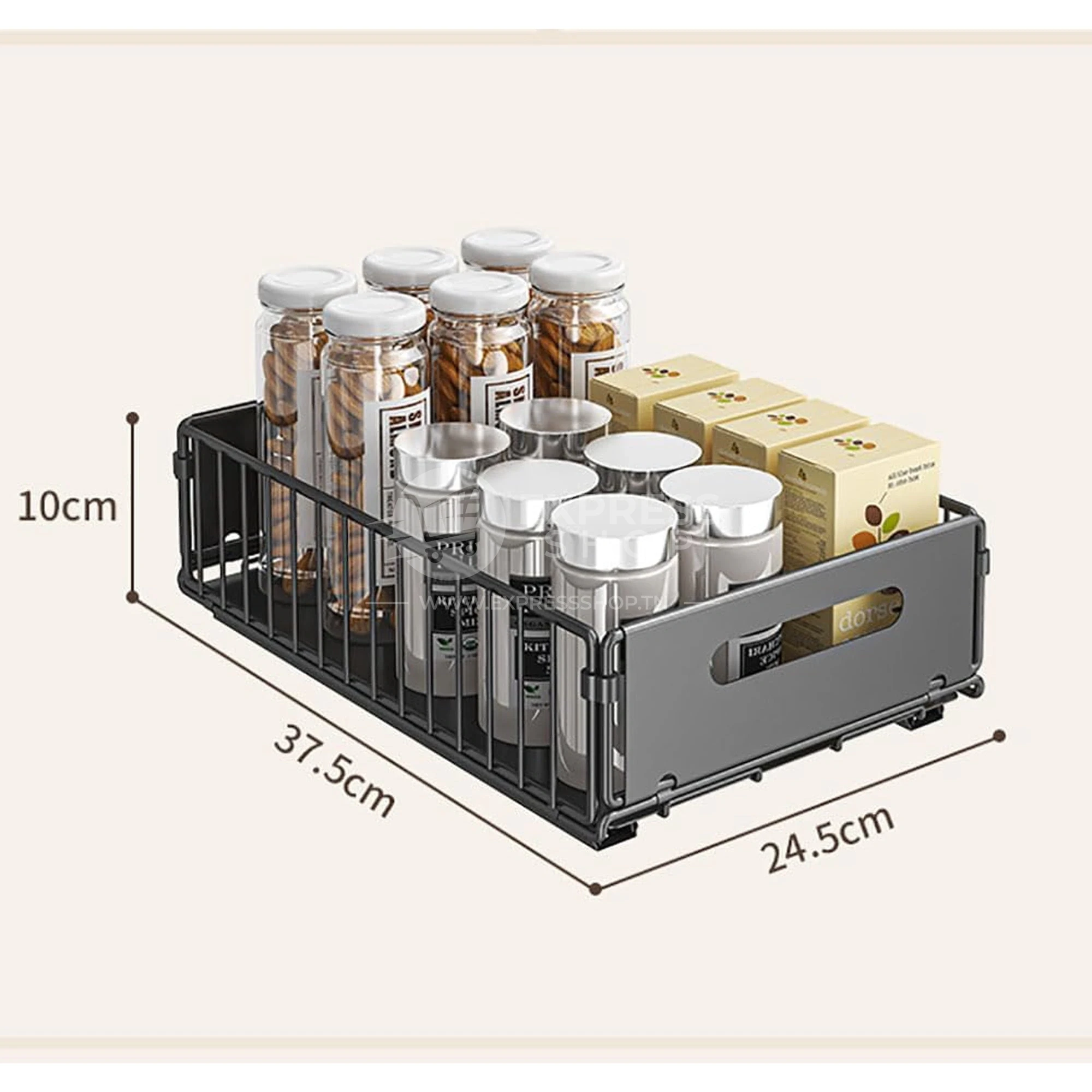 BNBR-5 - 4en1 Organisateur de Placard Coulissant Pliable acier inoxydable grande Capacité