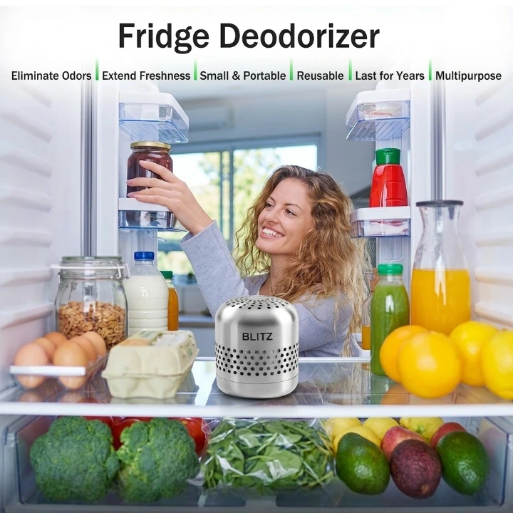 Blitz® -  2en1 Désodorisant Réfrigérateur Longue Durée – Éliminateur d’Odeurs Puissant Multi-Usages