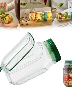 3en1 Lunch box fraîcheur pour repas sains et salades croustillantes