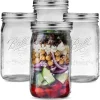12 Boîte De Stockage Mason Jar En Verre Hermétique 480 ml Multifonction Haute Qualité