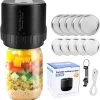 5en1 Scelleuse sous vide électrique rechargeable pour bocaux avec écran LED