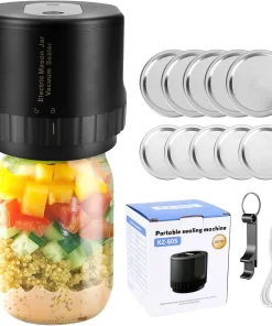 5en1 Scelleuse sous vide électrique rechargeable pour bocaux avec écran LED