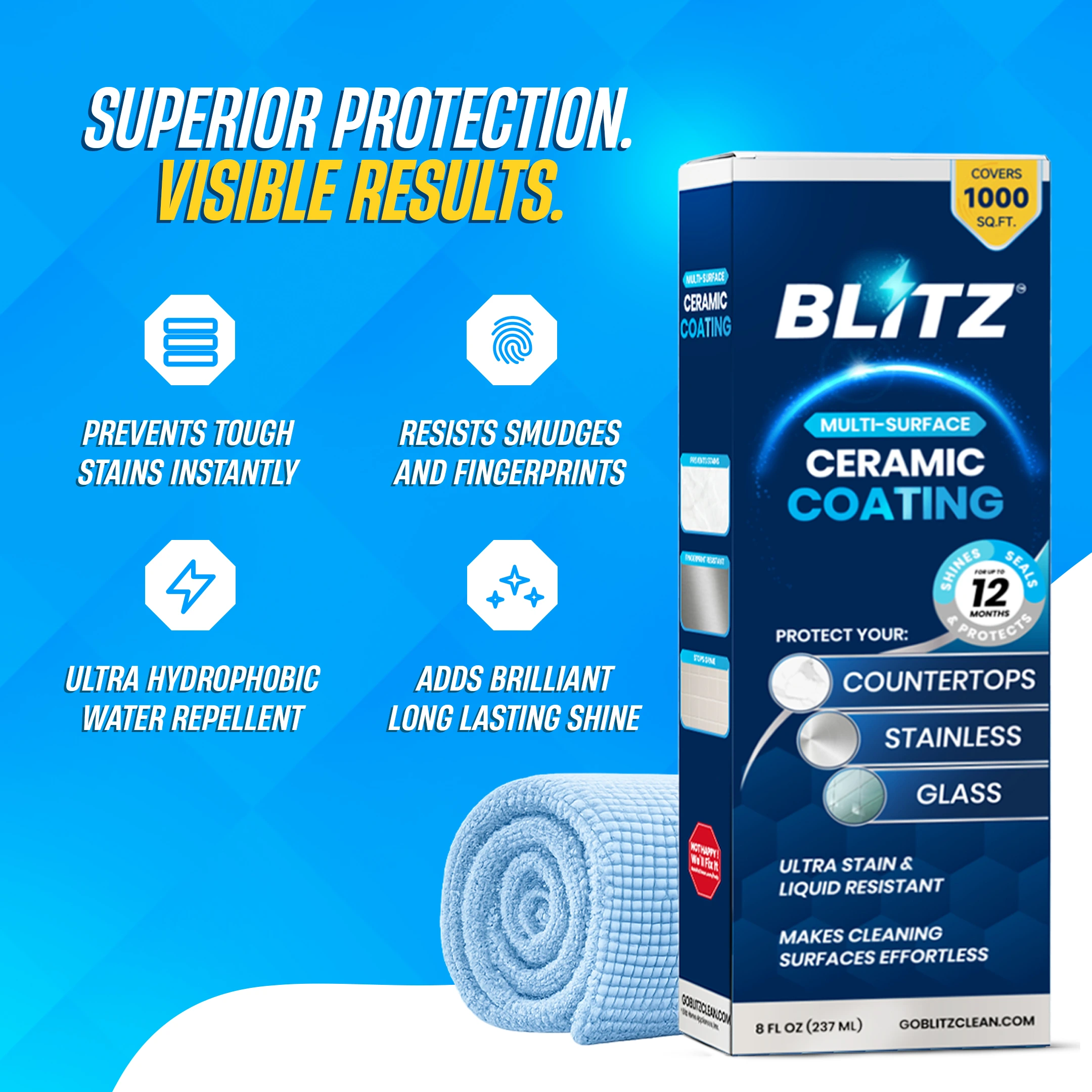BLITZ - Kit de revêtement céramique multi surfaces haute brillance