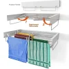 7en1 Etendoir à linge mural pliable et extensible en INOX compact pour appartement et balcon