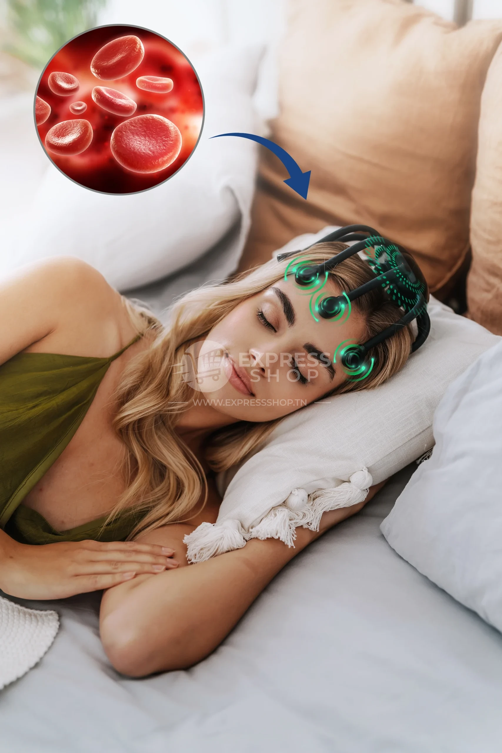 5en1 Masseur de tête électrique Rechargeable poulpe avec 10 nœuds  pour relaxation profonde et anti stress