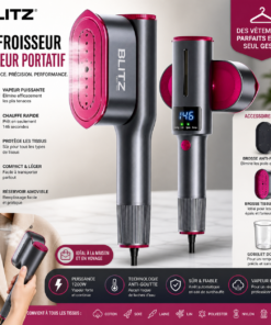 Blitz® - 5en1 Fer à Vapeur Portable 1200W – Mini Défroisseur Vertical Ultra Puissant