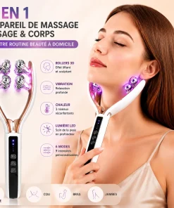 5en1 Appareil de Massage Visage et Corps sans fils  pour Sculpter le Visage et Raffermir la Peau