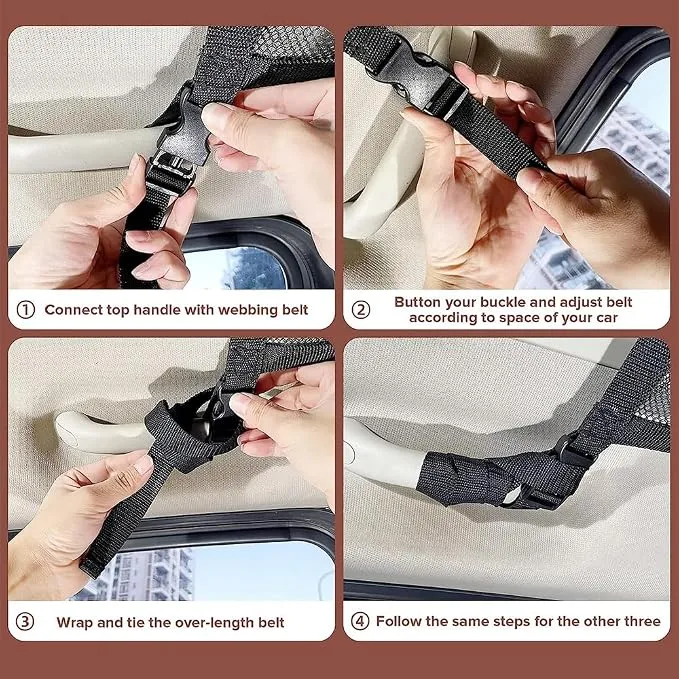 Filet de Rangement de Toit pour Voiture Grande Capacité – Organisateur de Plafond Double Couche, Ultra Résistant