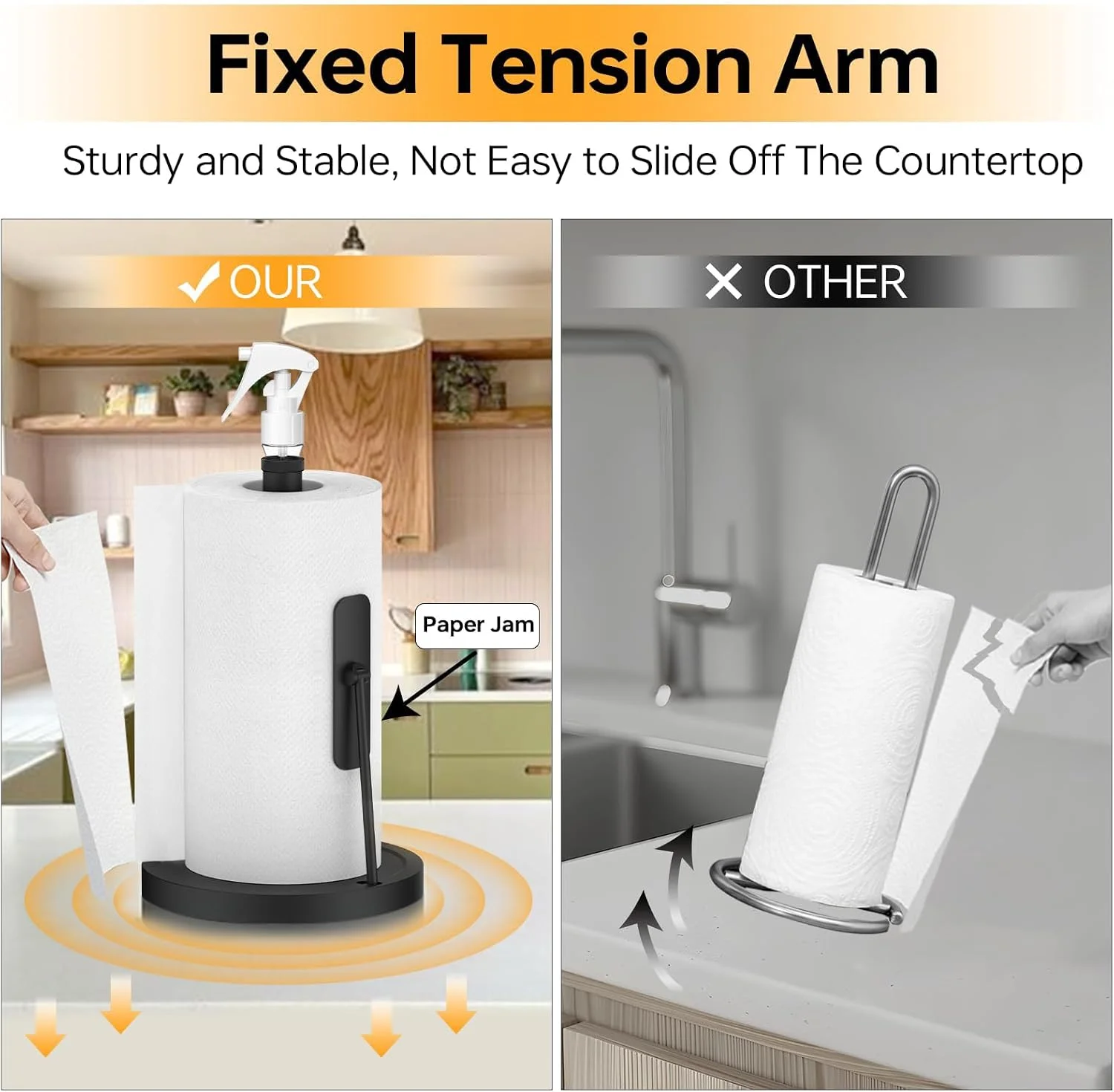 2en1 Porte-Serviettes en Papier avec Vaporisateur Intégré – Support Vertical Moderne pour Cuisine & Salle de Bain