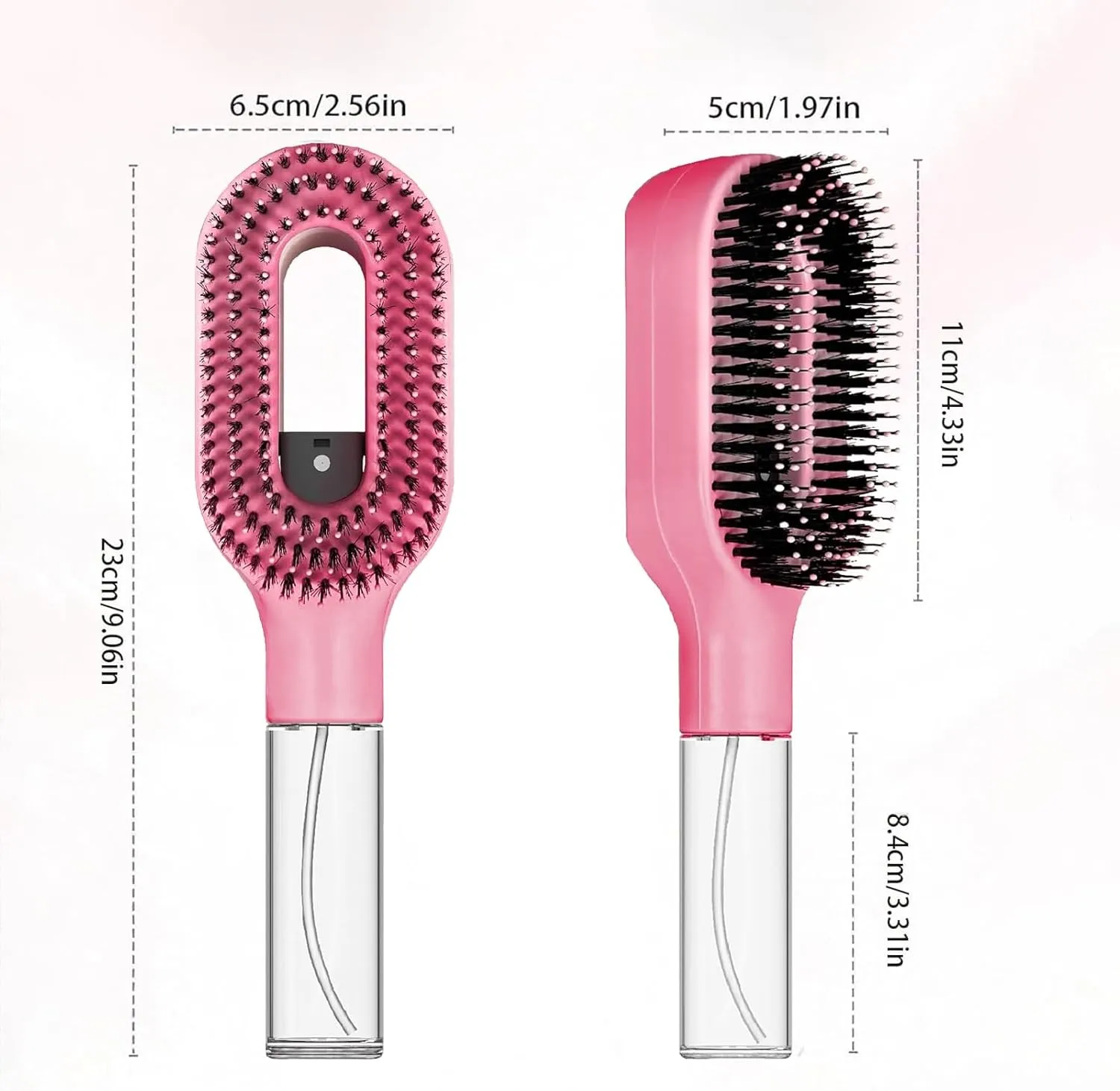 2en1 Brosse Démêlante Cheveux  avec Pulvérisateur Intégré 50 ml Anti Nœuds et Anti Frisottis