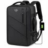 BearBags- Sac à Dos 6-En-1 Ordinateur Portable extensible 42 L Étanche Chargement USB Homme Femme