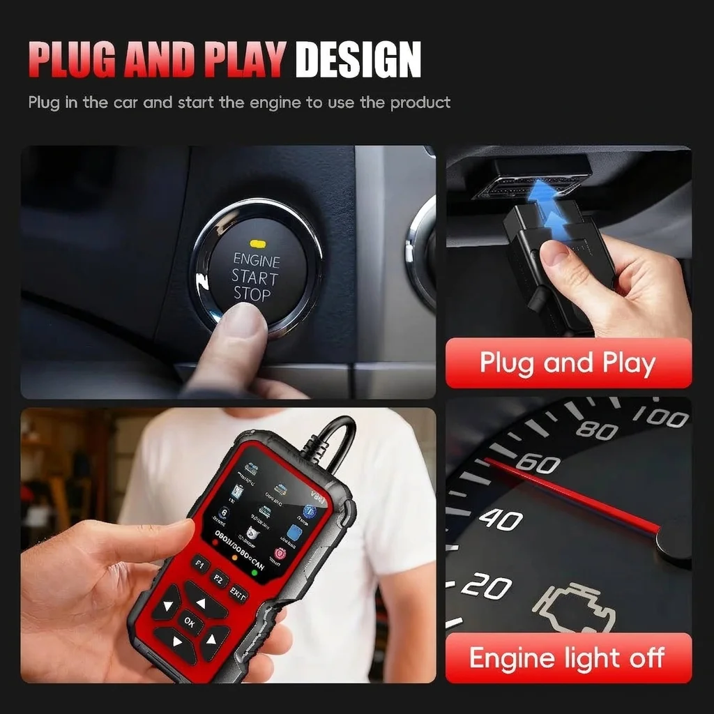 5en1 Scanner de Diagnostic Automobile OBD2 Professionnel Lecteur de Codes Défauts avec Analyse Complète