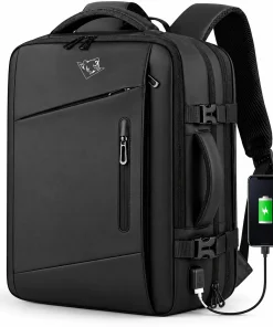 BearBags - 5en1 Sac À Dos Extensible Ordinateur Professionnel Étanche Chargement USB Homme Femme