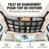 Filet de Rangement de Toit pour Voiture Grande Capacité – Organisateur de Plafond Double Couche, Ultra Résistant