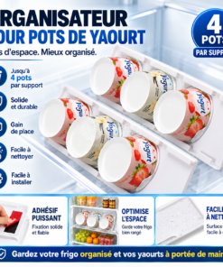 4en1 Rangement Réfrigérateur Multifonction pour Yaourts Économiseur dEspace