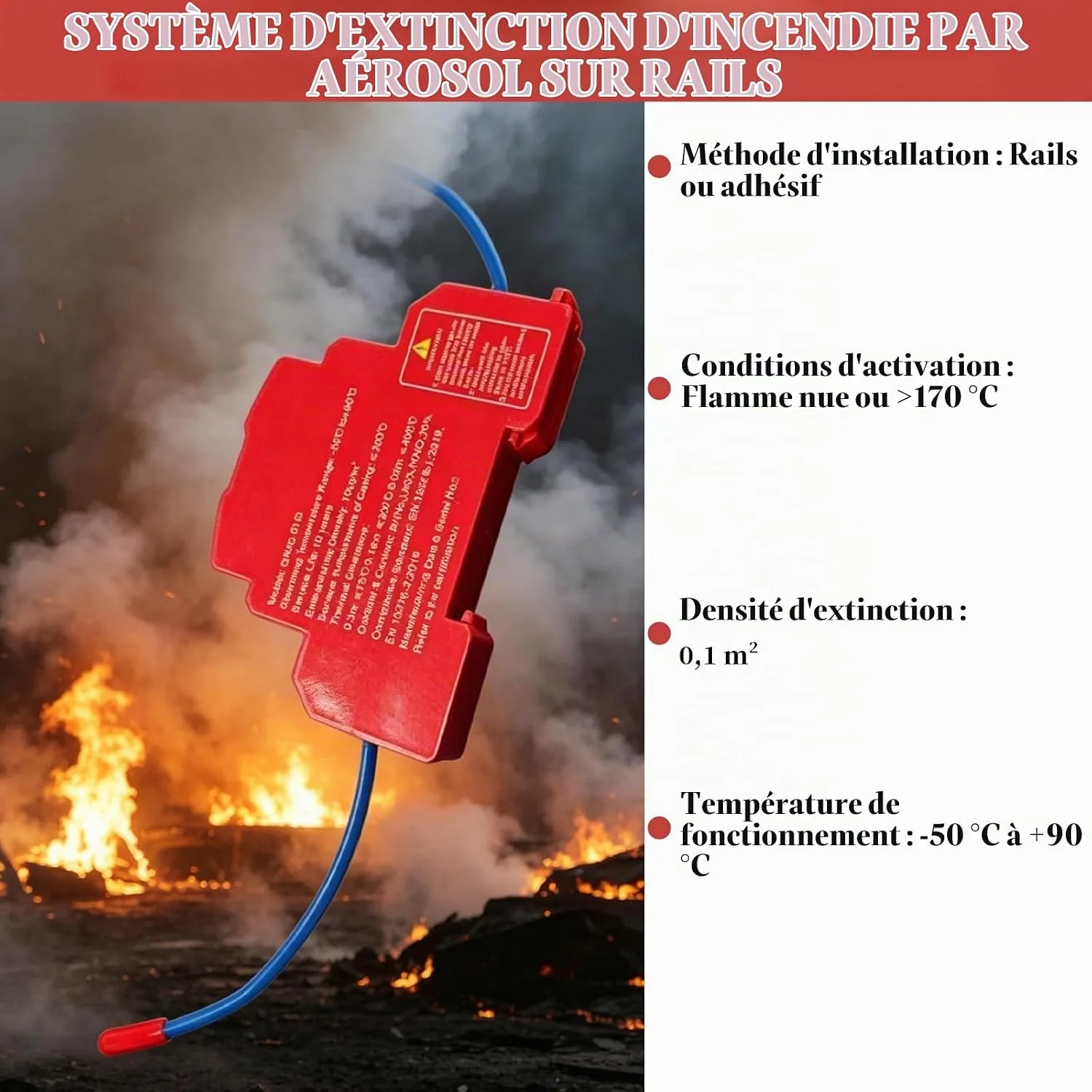 Dispositif Automatique Anti Incendie pour Tableau Électrique Armoire et Équipement Industriel