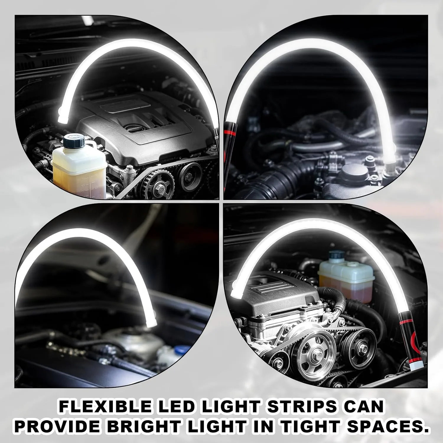 2en1 Lampe de travail LED Flexible Rechargeable pour Inspection Automobile et Mécanicien