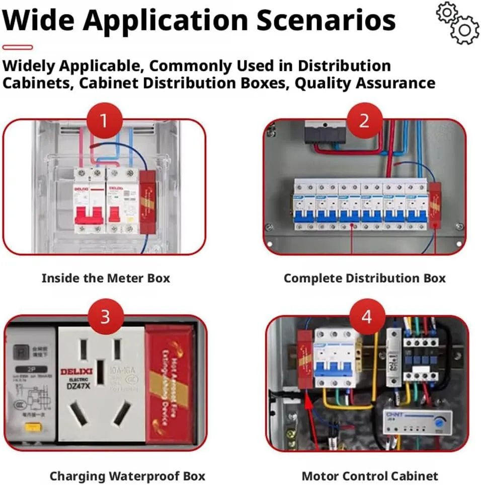 Dispositif Automatique Anti Incendie pour Tableau Électrique Armoire et Équipement Industriel