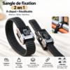 2en1 Sangle de Fixation à Cliquet Réutilisable Haute Résistance pour Véhicule et Transport