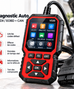 5en1 Scanner de Diagnostic Automobile OBD2 Professionnel Lecteur de Codes Défauts avec Analyse Complète